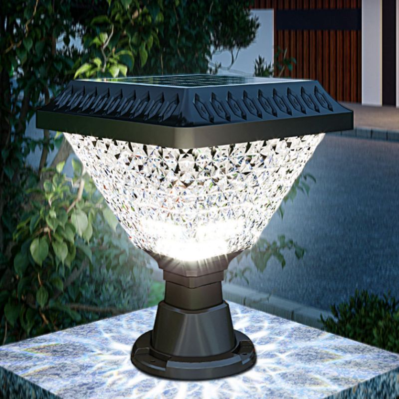 Ray Modern Geometry Acrylic Outdoor Floor Lamp, Black - Neutral Decor
