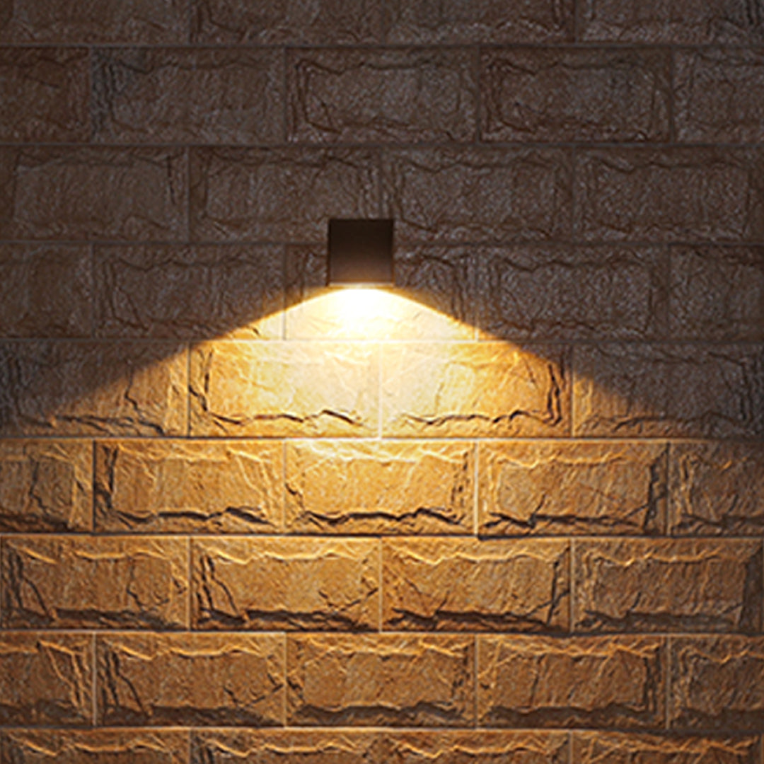 Harlan Industrial Minimalist Glass Outdoor Wall Light
