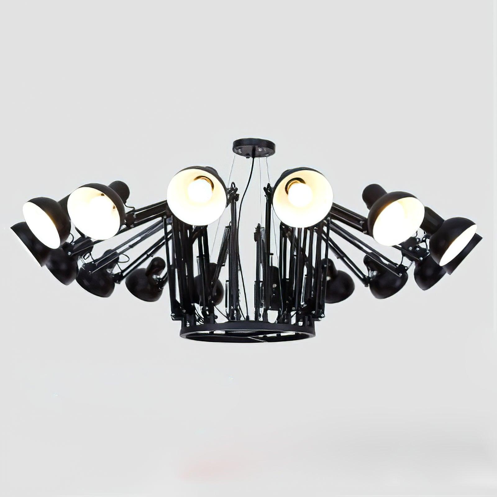 Livenu Chandelier Black Adjustable Multi Arm-Neutral Decor