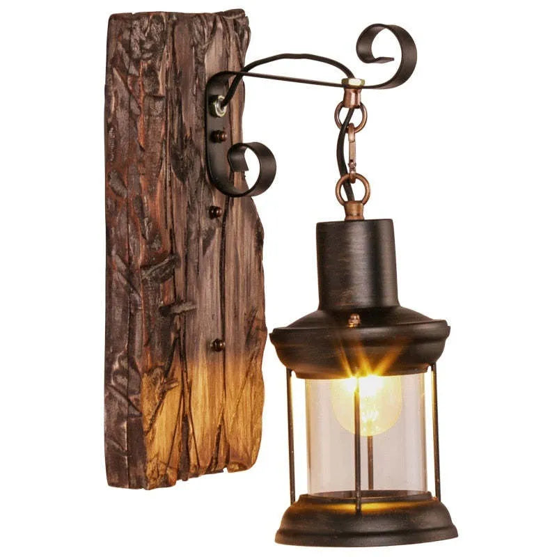 Austin Vintage Lantern Metal Classic Industrial Wall Lamp - Neutral Decor
