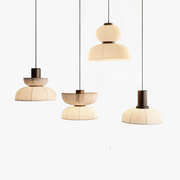 Muto Retro Fabric & Metal Pendant Light, 2 Style - Neutral Decor