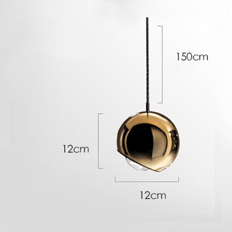 Valentina Modern Lustrous Golden Metal Ball Pendant Light - Neutral Decor