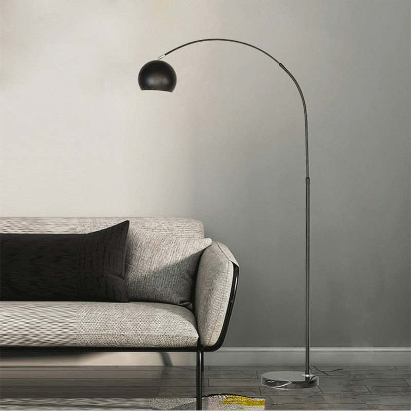 Mira Macaron Modern Fishing Arc Floor Lamp - Neutral Decor