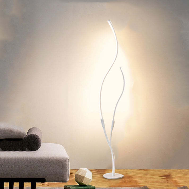 Louise Modern Simple Floor Lamp, Black & White - Neutral Decor