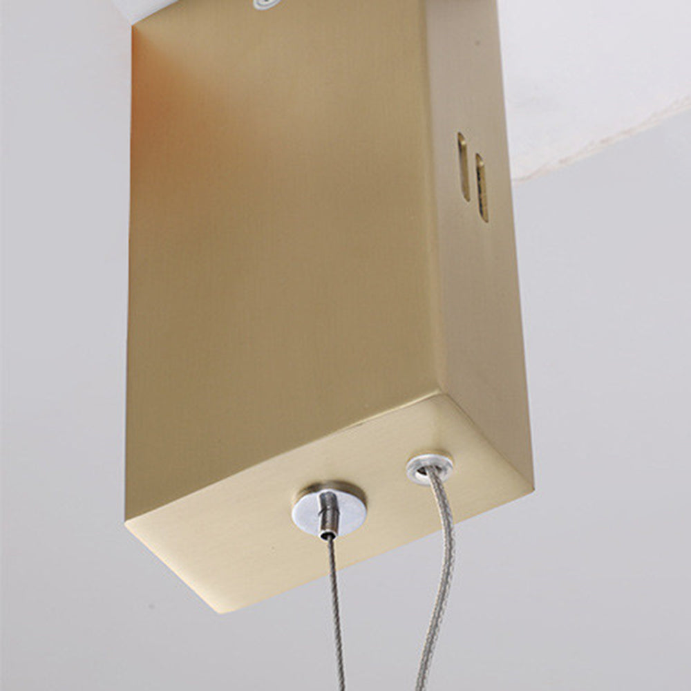 Arisha LED Linear Minimalist Wave Golden Leaf Shaped Pendant Light - Neutral Decor