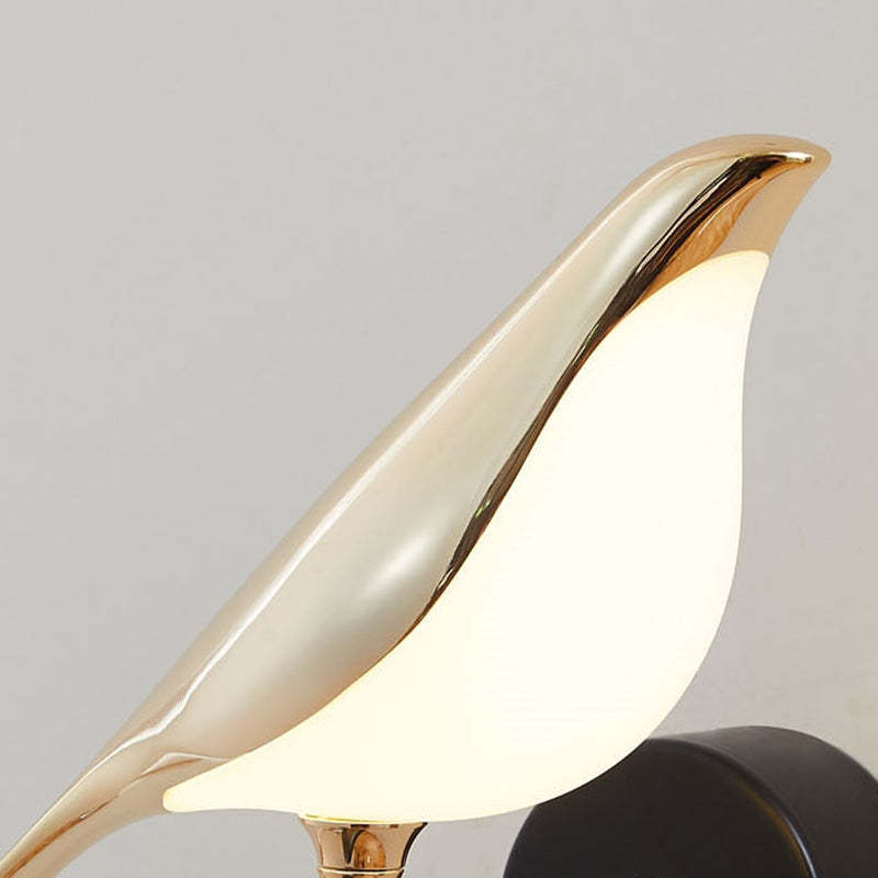 Arisha Minimalist Magpie Bird Metal Wall Lamp, Bedroom - Neutral Decor