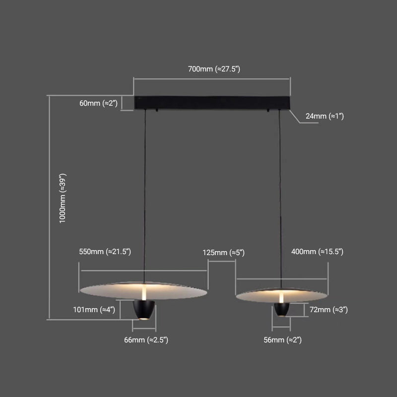 Arisha Modern Nordic Cluster Pendant Light, Black Hat Shape - Neutral Decor