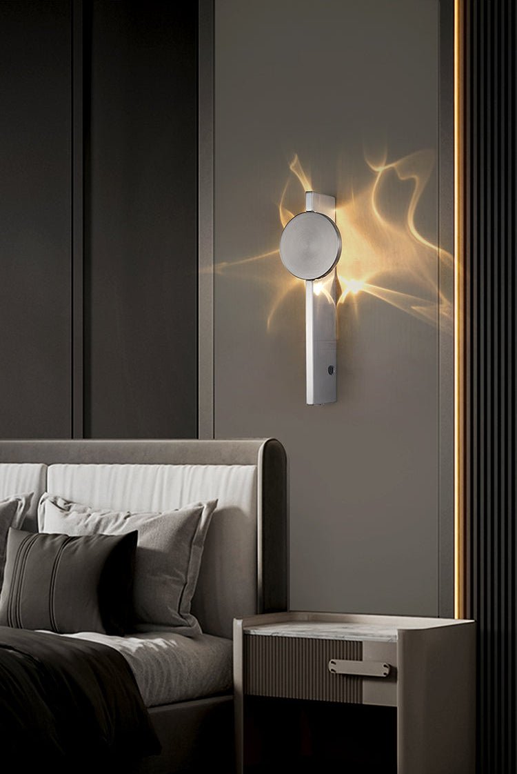 Pethr Wave Minimalist Steel Wall Lamp-Neutral Decor