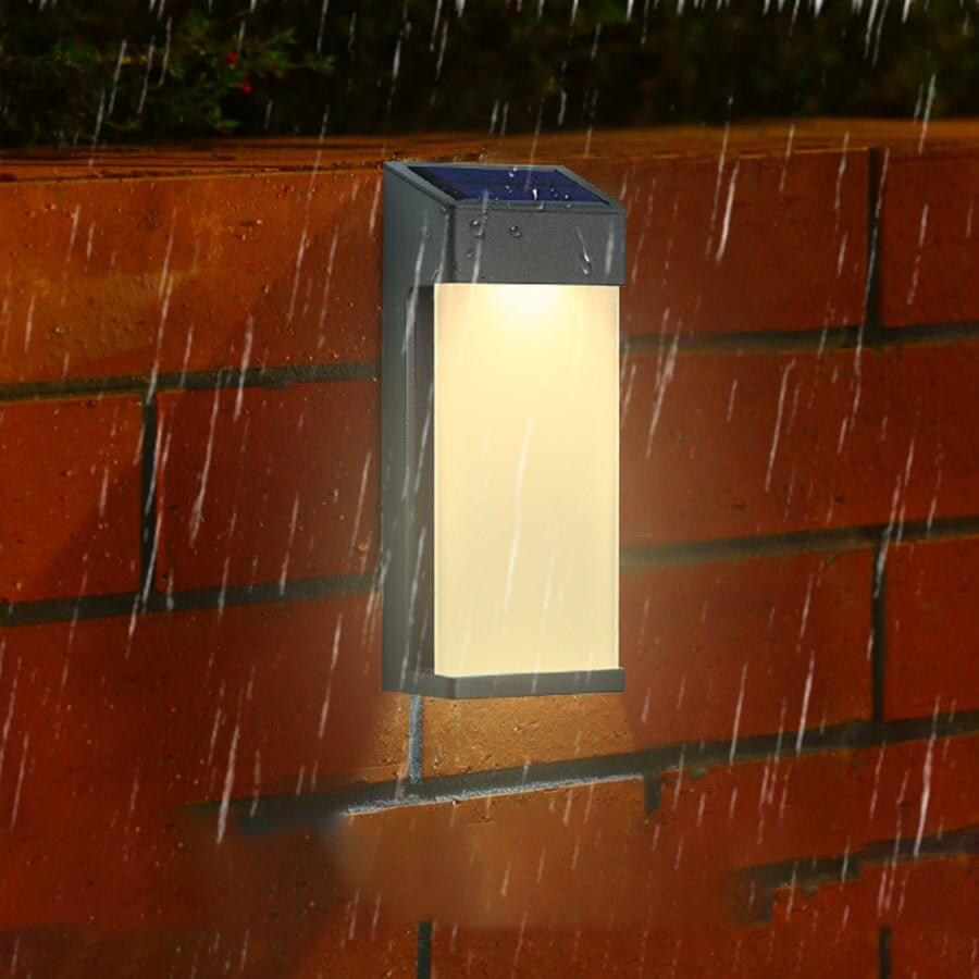 Firm Contemporary Solar LED Glass Outdoor Wall Light