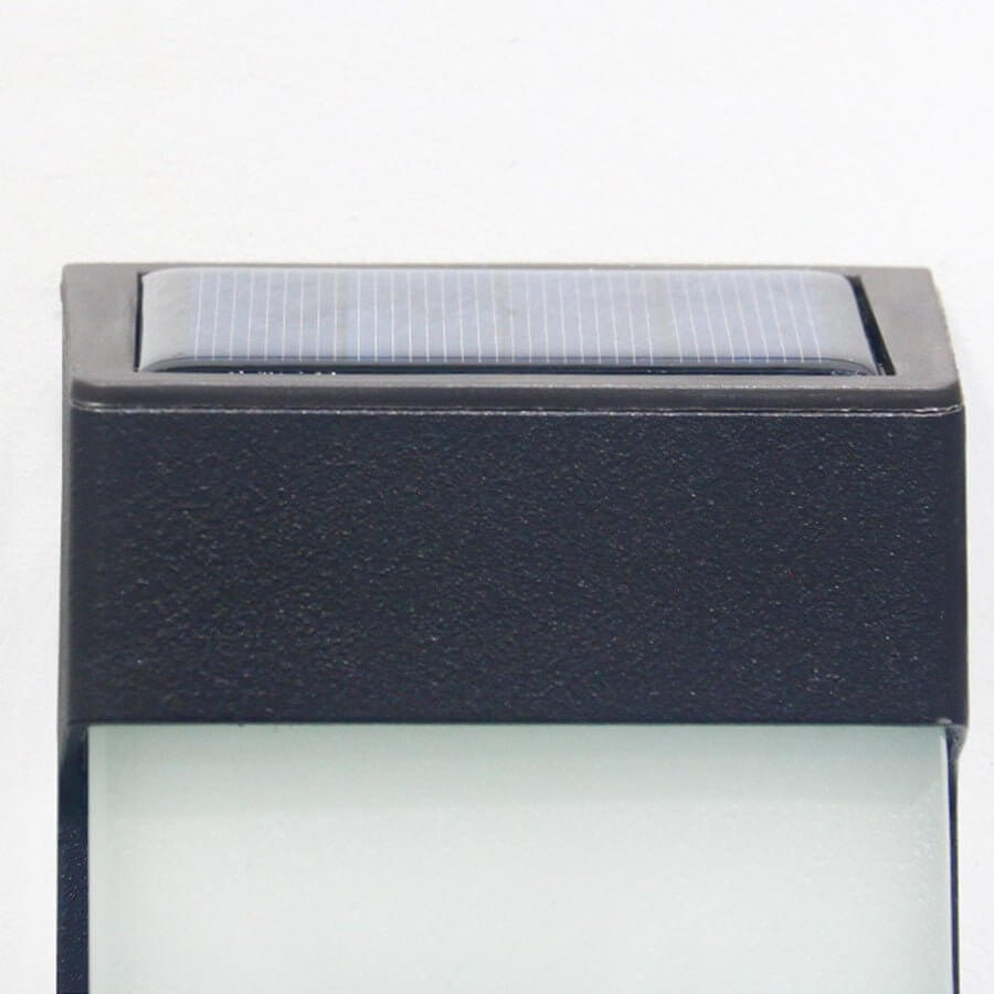 Firm Contemporary Solar LED Glass Outdoor Wall Light