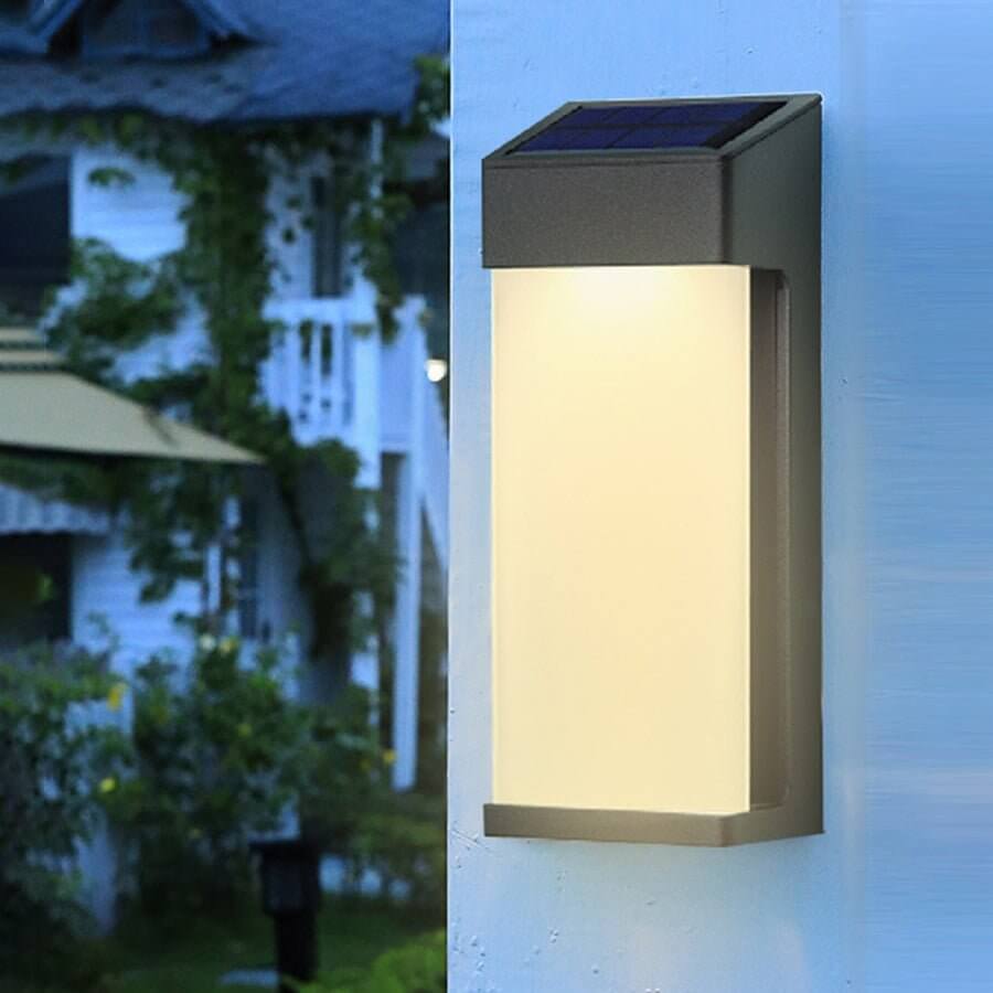 Firm Contemporary Solar LED Glass Outdoor Wall Light