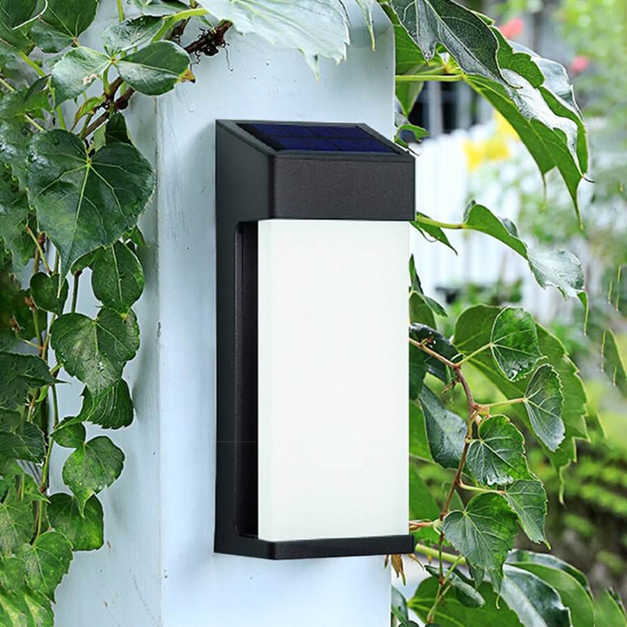 Firm Contemporary Solar LED Glass Outdoor Wall Light