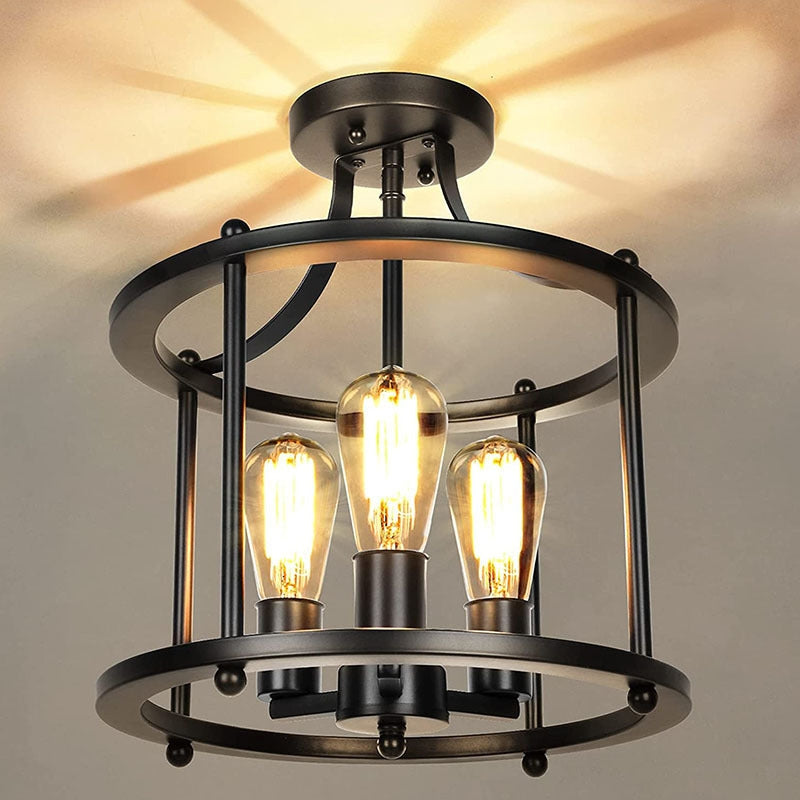 Austin Flush Mount Ceiling Light Lantern Industrial - Neutral Decor