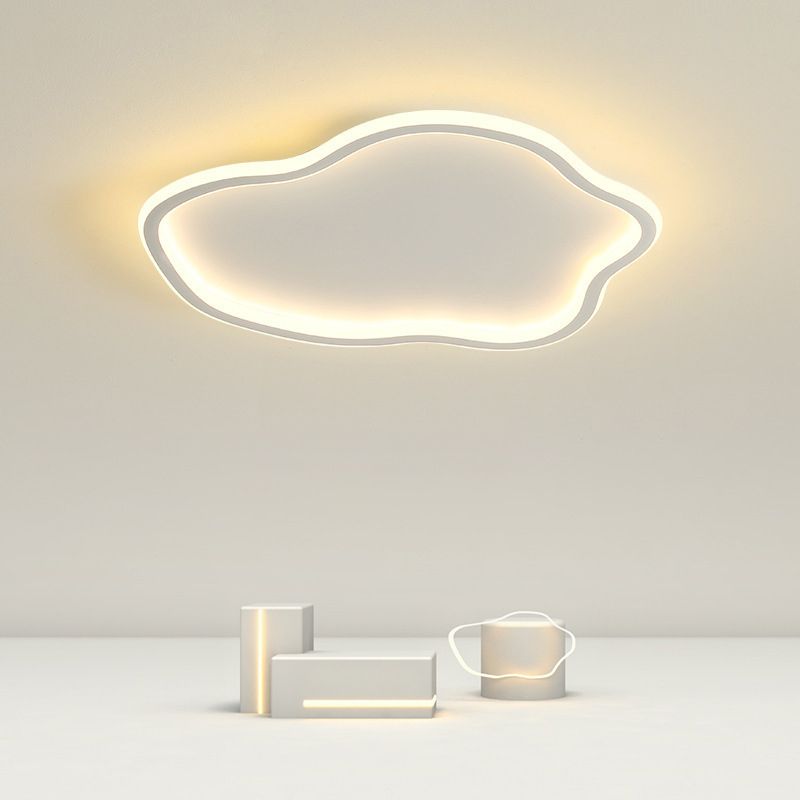 Arisha Modern Metal/Acrylic Flush Mount Ceiling Lights, White/Black - Neutral Decor