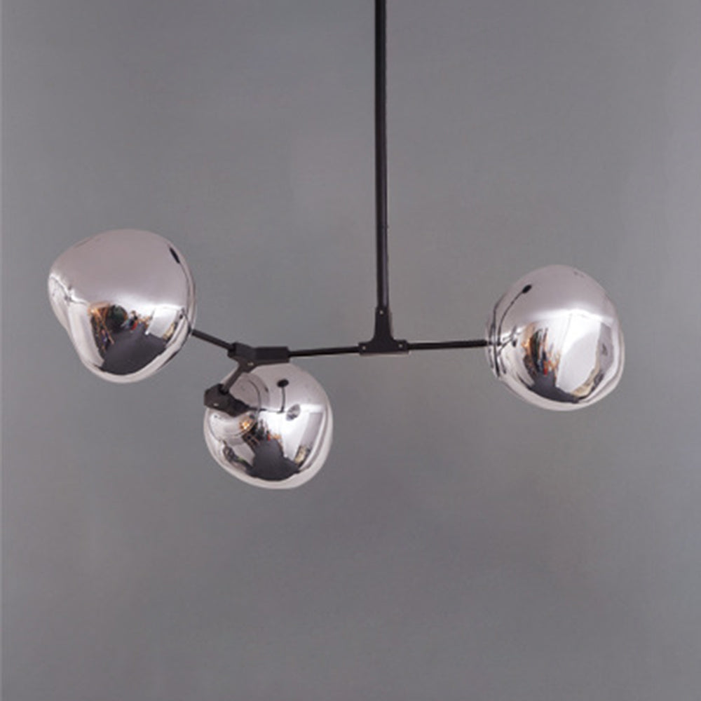 Arisha Modern Globe Lava 3 Pendant Light Fixture - Neutral Decor