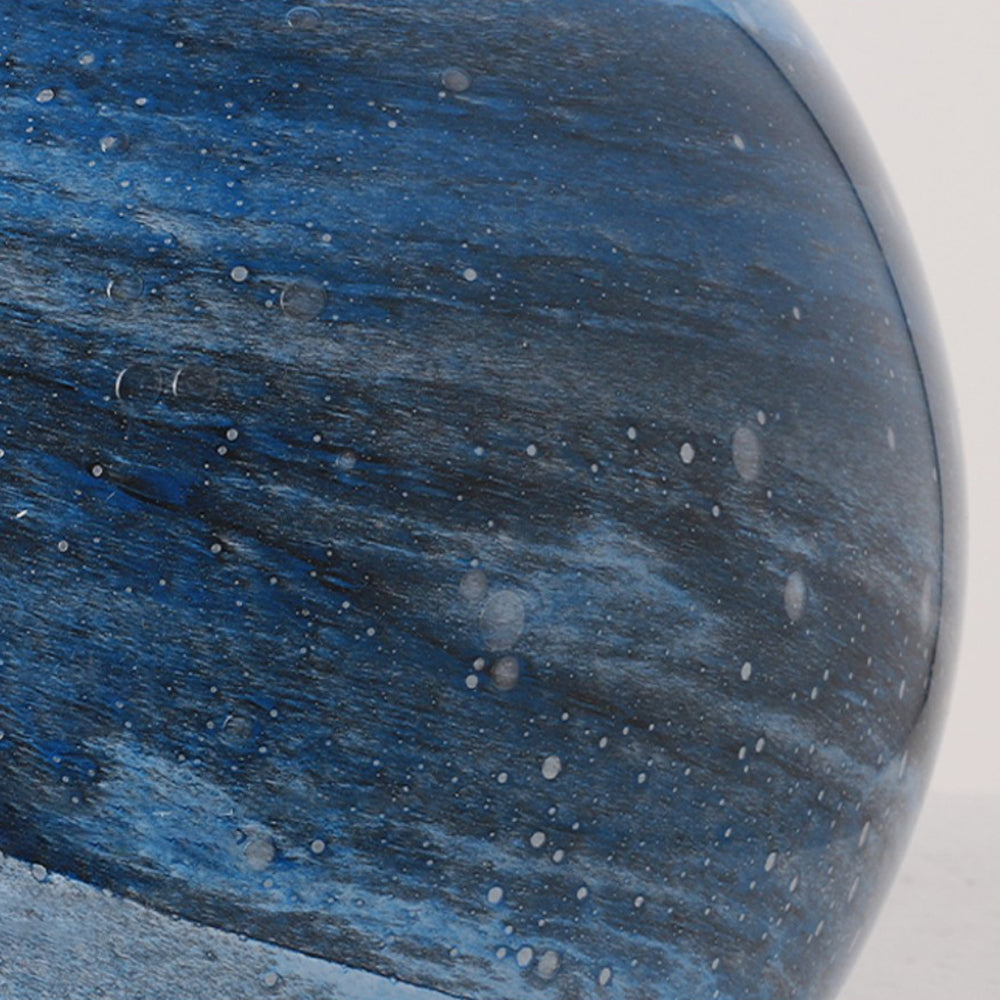 Ray Decorative Solar Acrylic Planet Outdoor Ground Light, Milk Curry/Blue - Neutral Decor