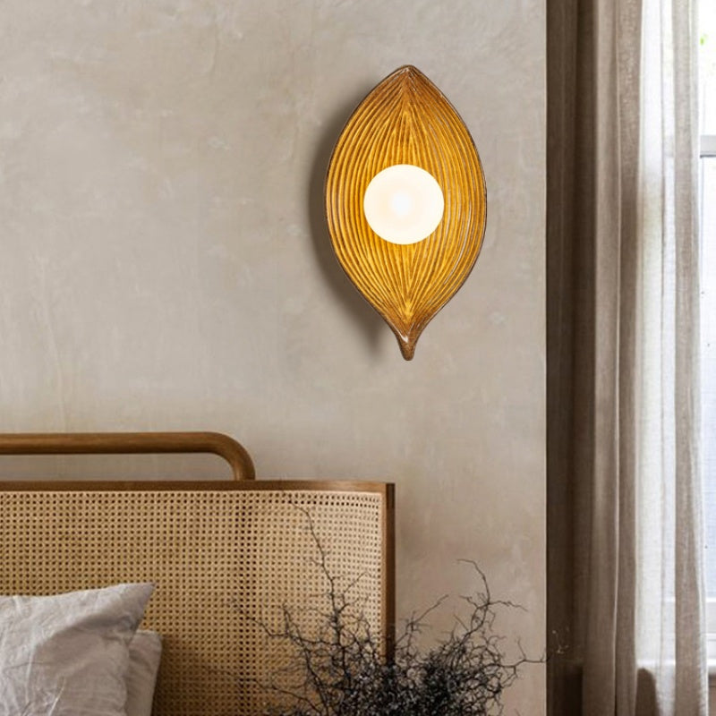 Aria Modern LED Wall Lamp Black/White/Wood Acrylic Living Room - Neutral Decor