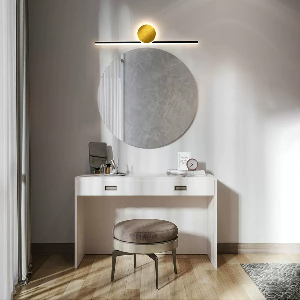 Arisha Modern Simple Circular Line Gold Acrylic Wall Lamp - Neutral Decor