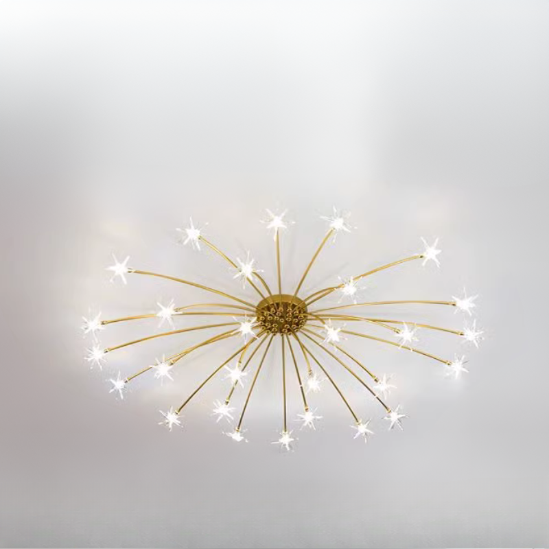 Arisha Art Deco Starry Flush Mount Ceiling Light - Neutral Decor
