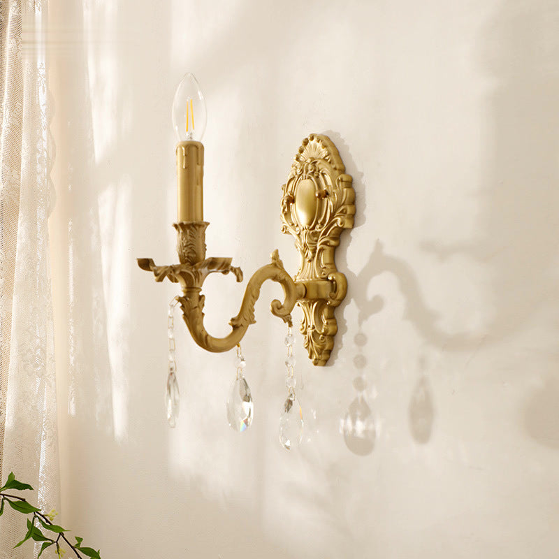 Silva Vintage Luxury LED Indoor Wall Light Metal Crystal Living Room Hallway - Neutral Decor