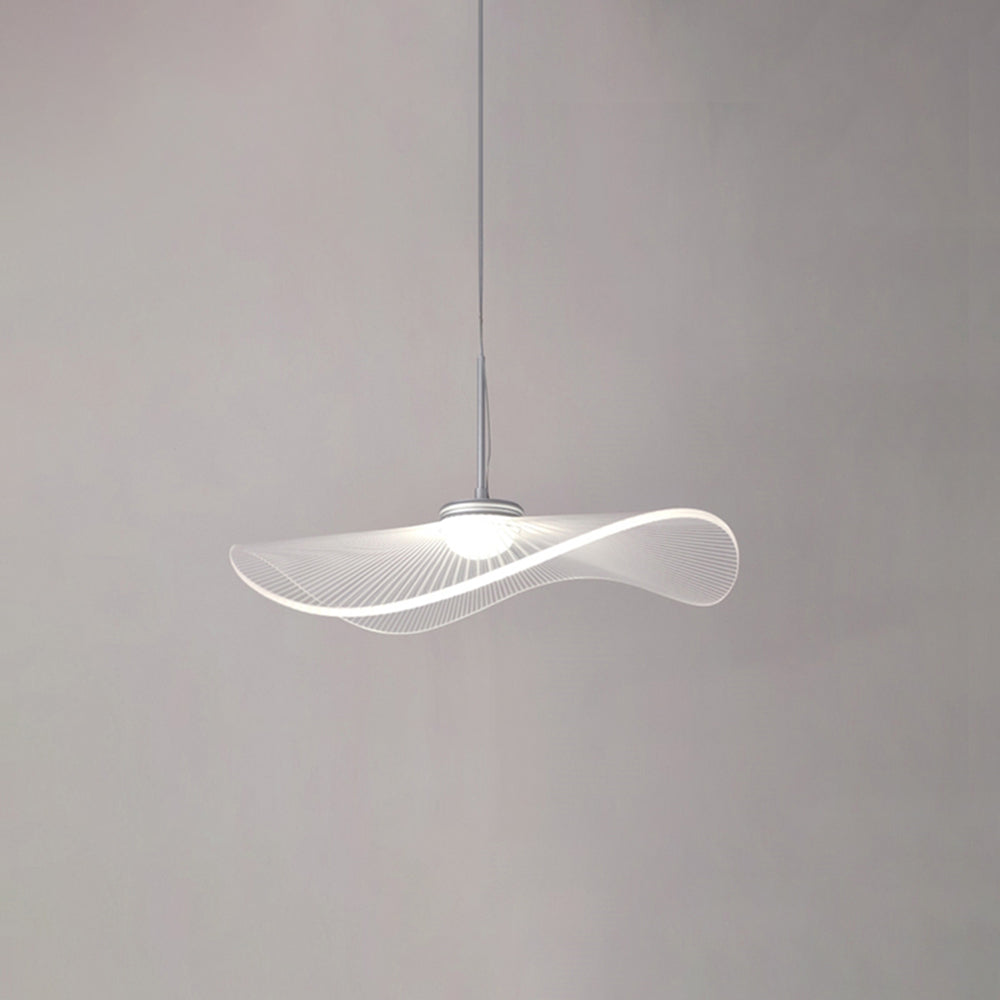 Arisha Designer Lotus Leaf Shaped Metal Pendant Light,White - Neutral Decor