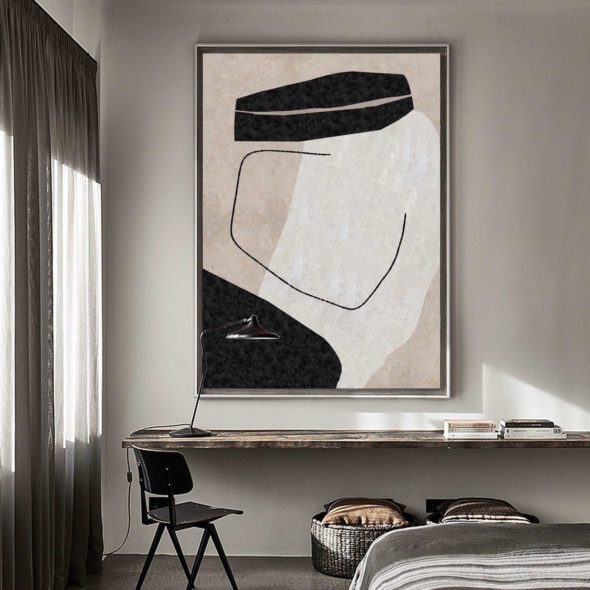 Abstract Geometric Minimalist Painting ABAV25 - Neutralighting