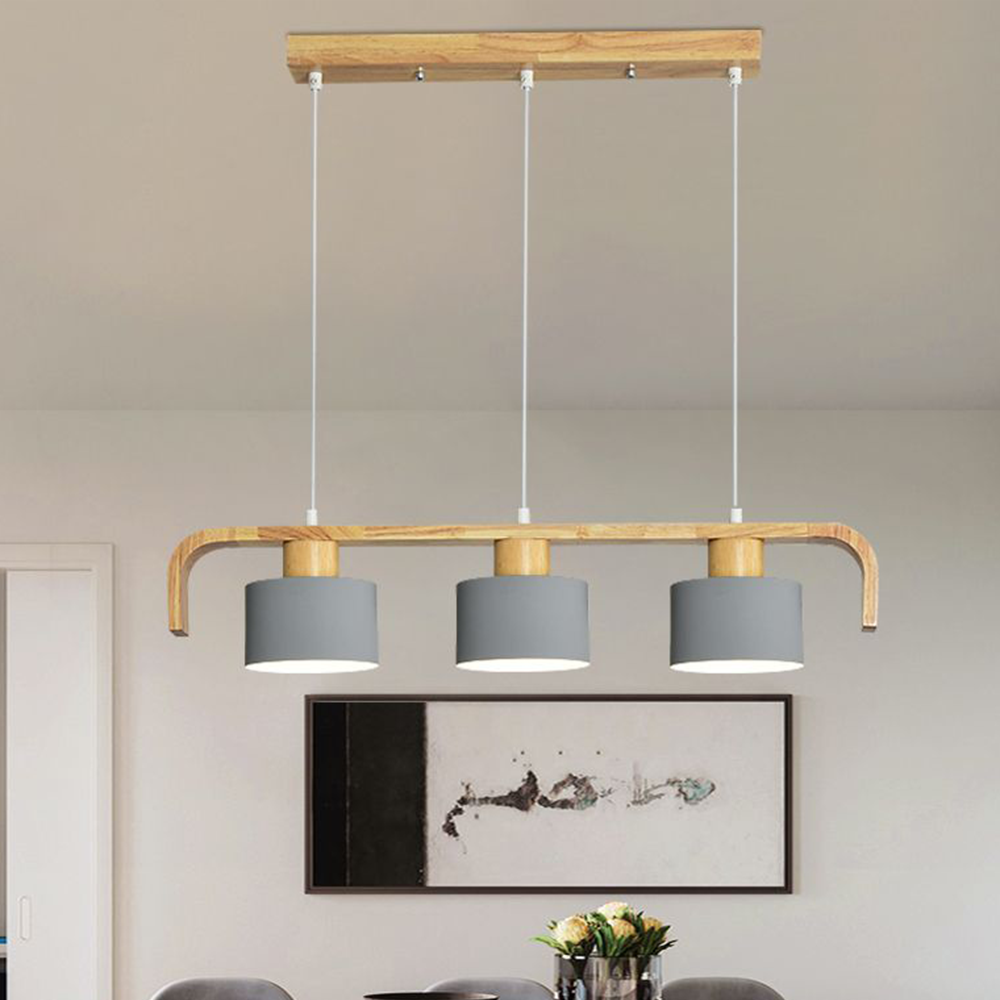 Valentina Pendant Light Cylinder Nordic, Bamboo, White/Green/Gray, Bedroom - Neutral Decor