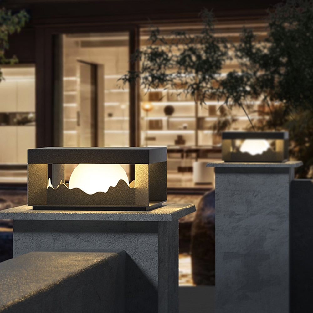 Ray Modern Mountain Metal Outdoor Lamp, Warm Light - Neutral Decor