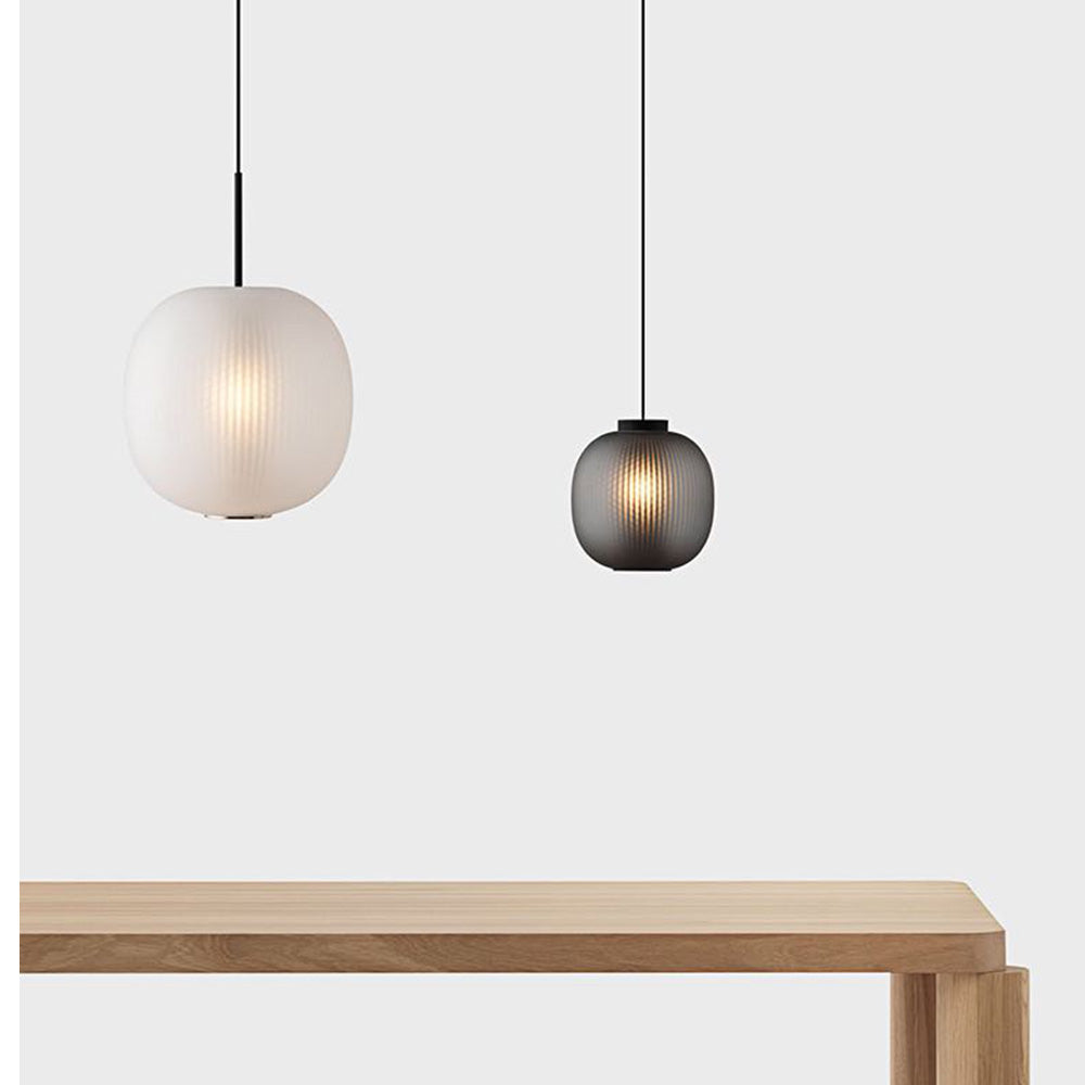 Valentina Frosted Glass Cylinder Pendant Light, Sandy White/Grey, Metal/Glass - Neutral Decor