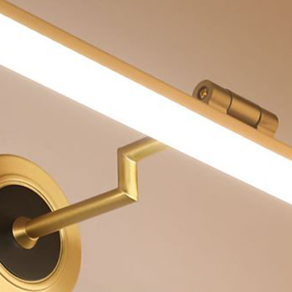 Arisha Vintage Linear Metal/Acrylic Wall Lamp, Black/Gold - Neutral Decor