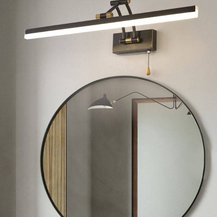 Arisha Linear Arc Light Poles Metal Black Vanity Wall Lamp - Neutral Decor
