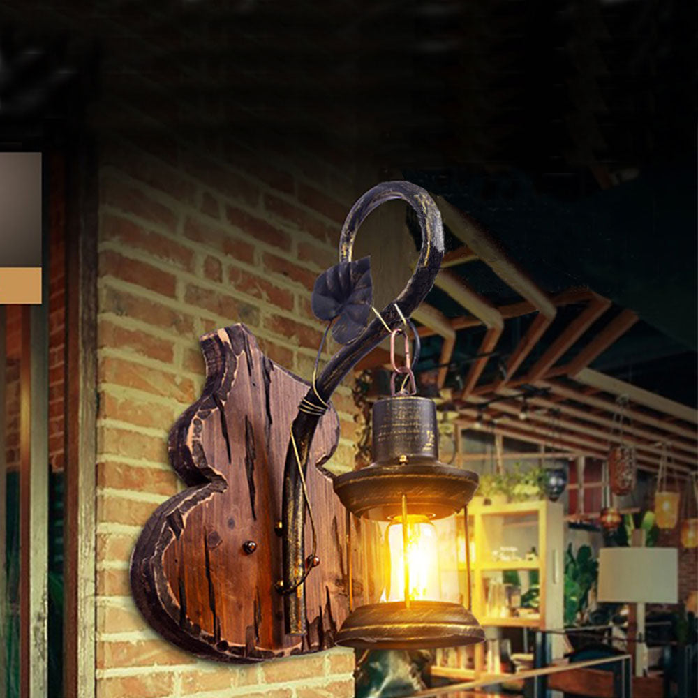 Epoch Wall Lamp Cucurbits/Candle Vintage, Wood/Metal, Bedroom - Neutral Decor