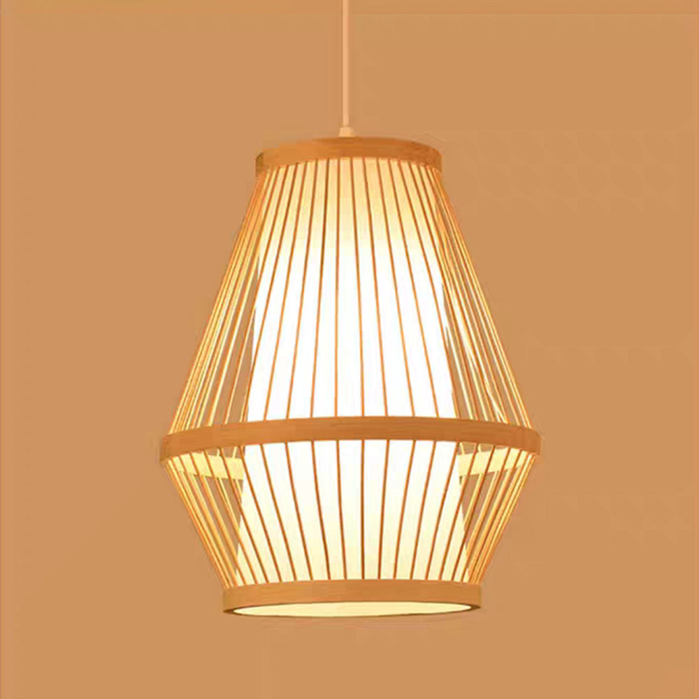 Muto Rattan Handmade Woven Bamboo Vintage Pendant Light - Neutral Decor