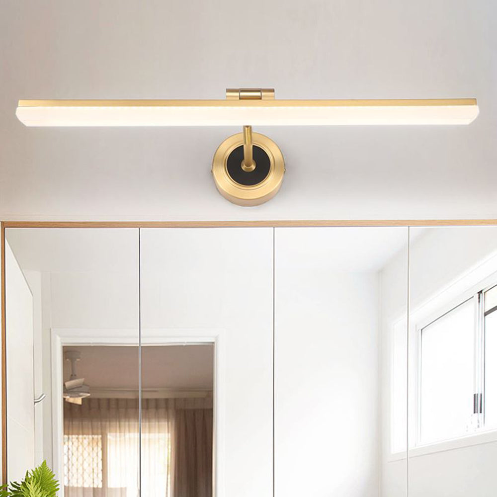 Arisha Vintage Linear Metal/Acrylic Wall Lamp, Black/Gold - Neutral Decor