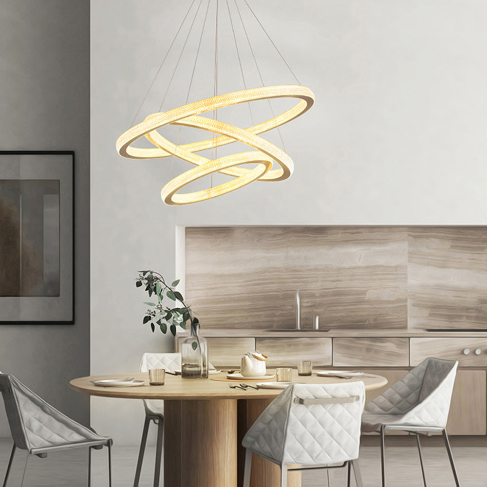 Kristy Contemporary Gold Luxury Ring Pendant Light - Neutral Decor