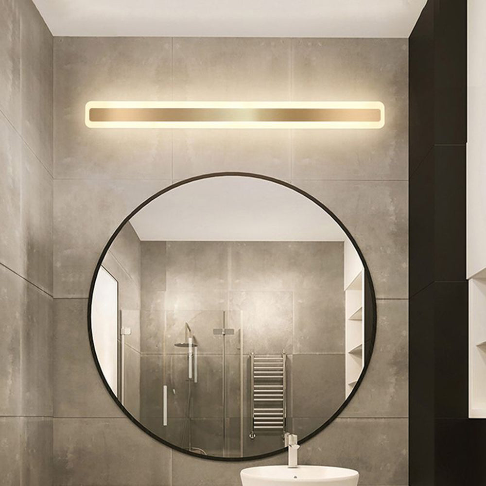 Arisha Modern Arc Wall Lamp, Silver, Metal/Acrylic, Front Mirror Vanity - Neutral Decor