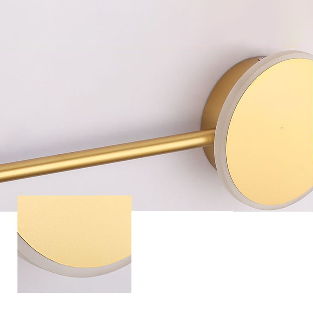 Arisha Modern Round Linear Metal Wall Lamp, White/Black/Gold - Neutral Decor