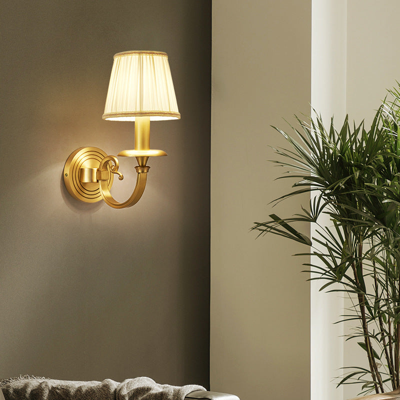 Alessio Decorative Indoor Wall Lamp Metal Fabric Living Room Bedroom - Neutral Decor