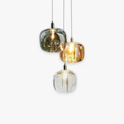 Valentina Modern Bubble Glass LED Pendant Light, Amber/Clear/Gray - Neutral Decor