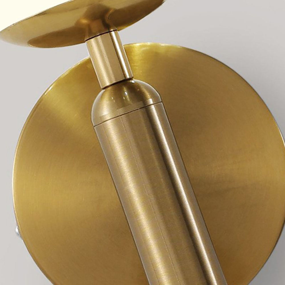 Valentina Wall Lamp Modern Globe, Metal/Glass, Black/Gold, Hallway - Neutral Decor