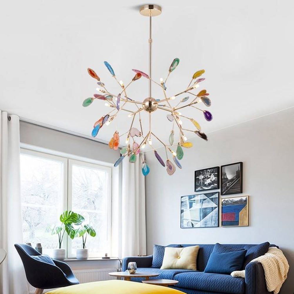Arisha Flower Branch Semi-flush Mount Ceiling Light, 4 Colour - Neutral Decor
