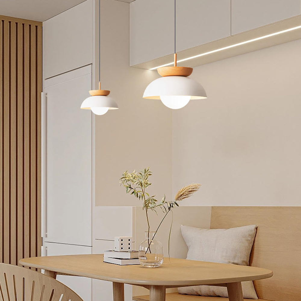 Muto Nordic Pendant Light/Flush Mount Ceiling Light Wood/Metal Black Kitchen Balcony - Neutral Decor