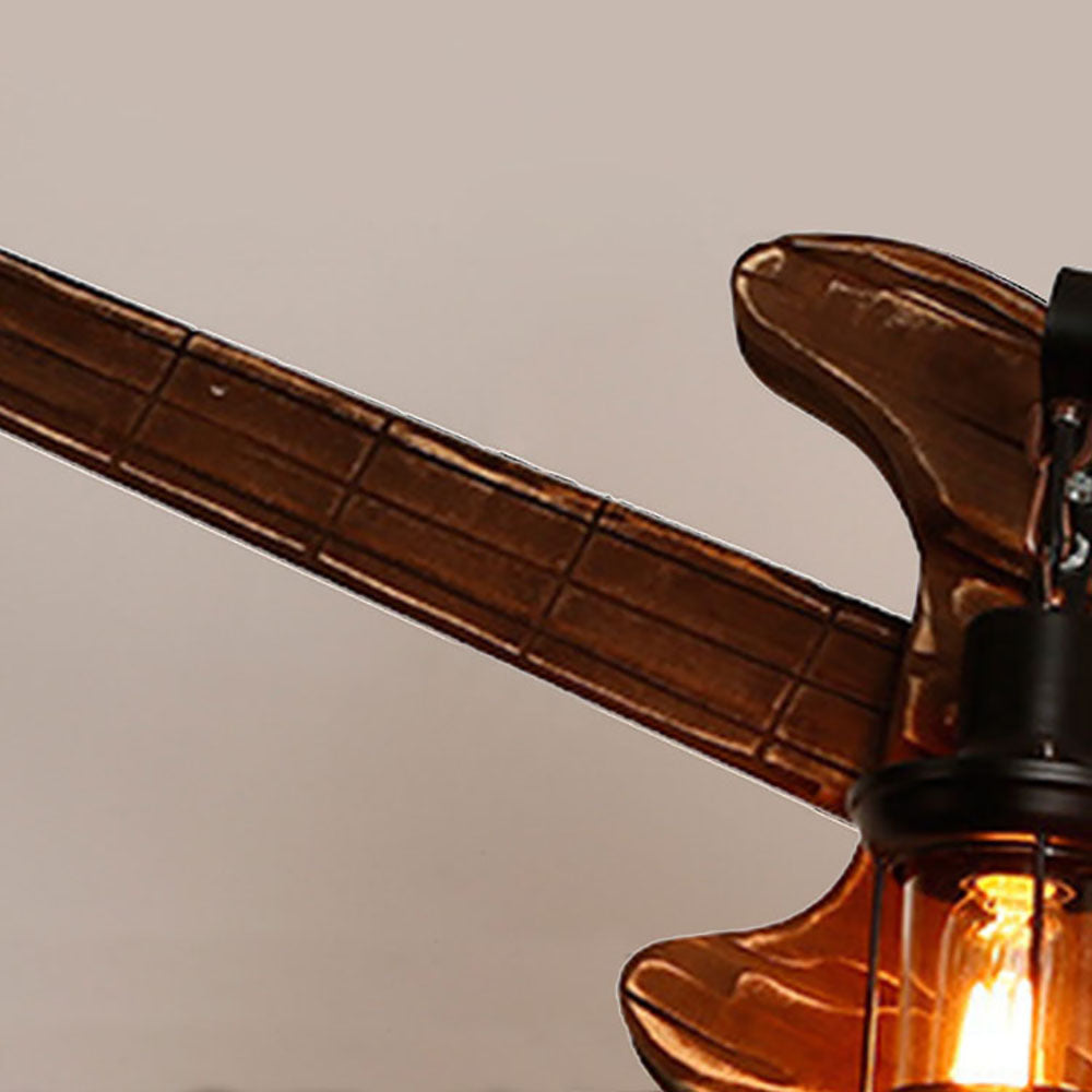 Epoch Farmhouse Guitar Pendant Light, Metal/Wood, Walnut - Neutral Decor
