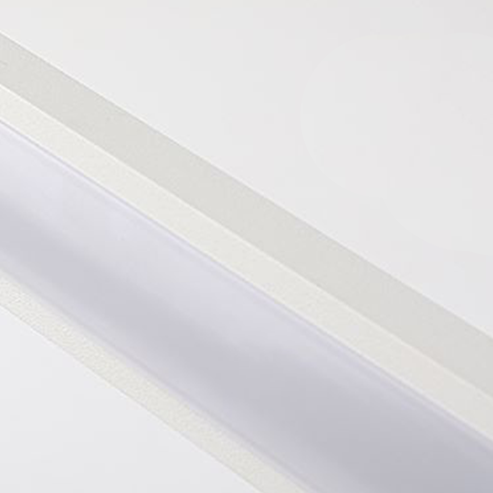 Arisha Nordic LinearMetal Mirror Front Vanity Wall Lamp, White - Neutral Decor