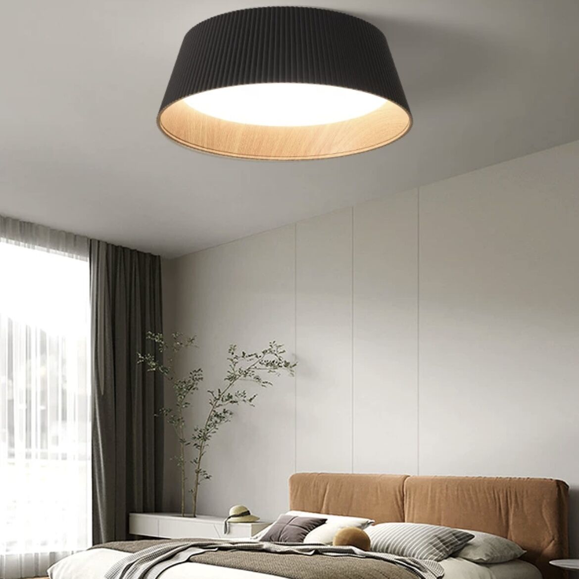 Silva Modern Pendant Light/Flush Mount Ceiling Light Drum-shaped - Neutral Decor