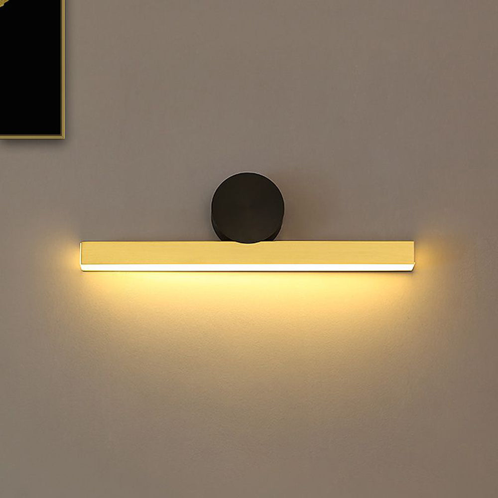 Arisha Modern Geometric Metal Wall Lamp, Black & Gold, Bedroom - Neutral Decor