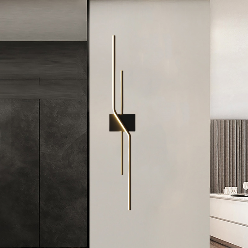 Arisha Minimalist Linear Metal Vanity Wall Light - Neutral Decor