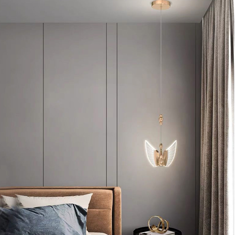 Arisha Modern Creative Swan Pendant Light, 2 Color - Neutral Decor