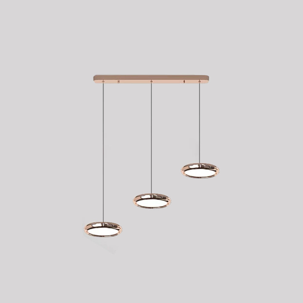 Arisha Minimalist Circular Metal Pendant Light,Silver/Gold/Rose Gold - Neutral Decor