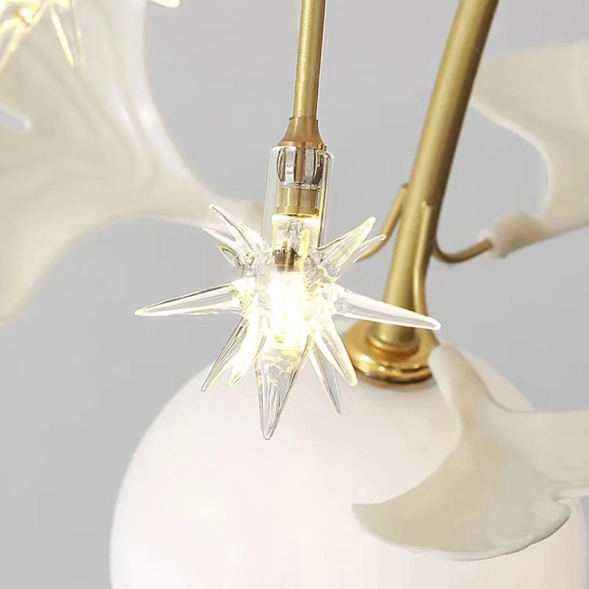 Olivia Nordic Multi Globe Metal/Ceramic Flush Mount Ceiling Light, White/Gold - Neutral Decor